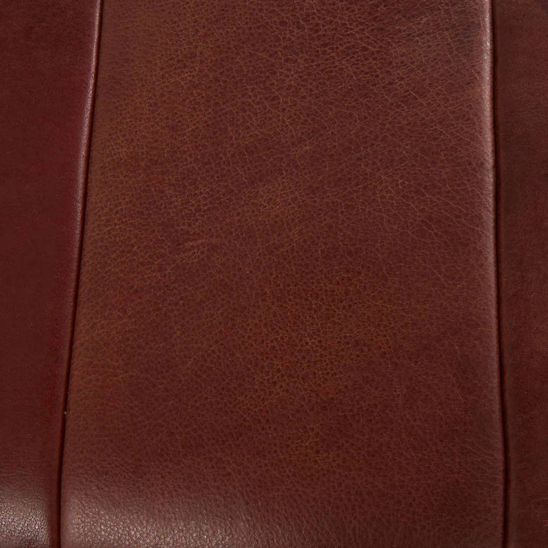 4ft. Brown Leather Upholstered Bench