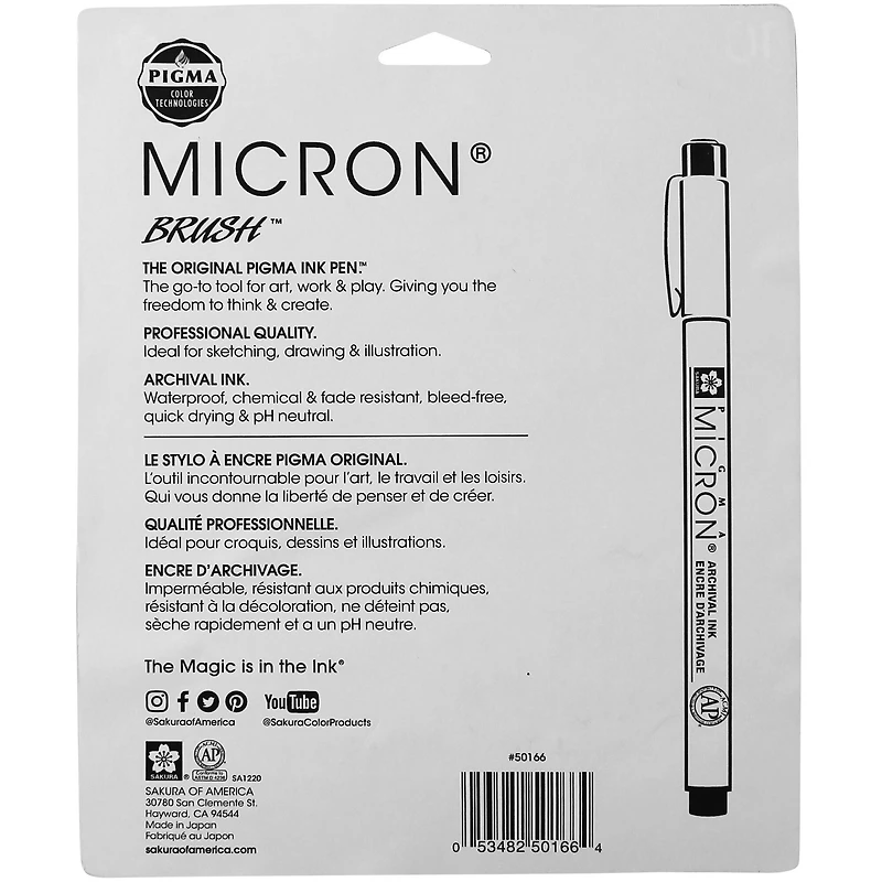 Pigma® Micron® Brush™ Gray & Black Set, 10ct.