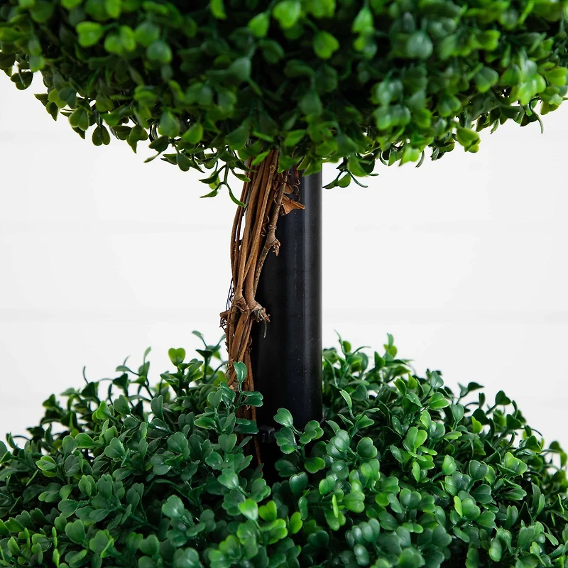 5ft. Potted Artificial Triple Ball Boxwood Topiary Tree