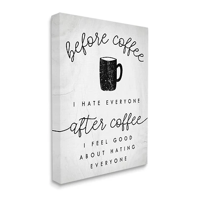 Stupell Industries Before Coffee After Coffee Wall Art