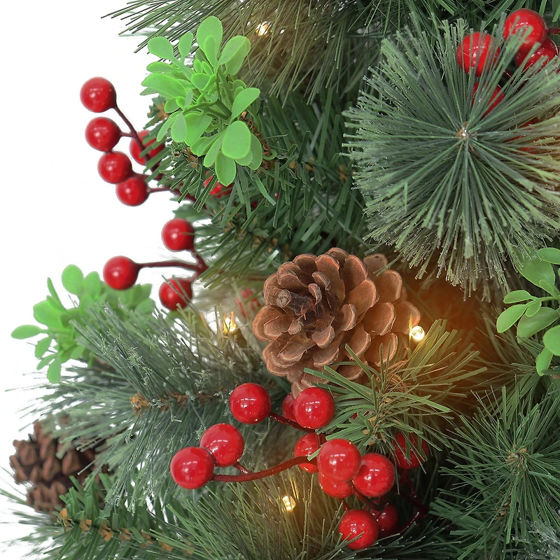 30" Pre-Lit Urn Filler with Battery-Operated Timer, 2ct.