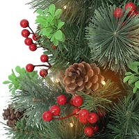 30" Pre-Lit Urn Filler with Battery-Operated Timer, 2ct.