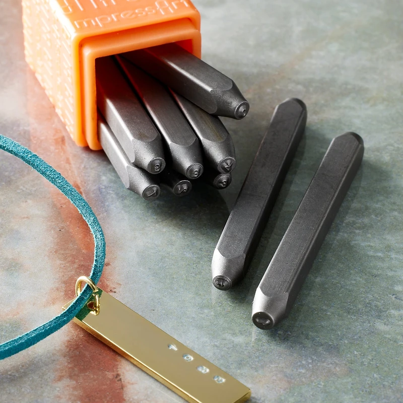 ImpressArt® Sans Serif Number Metal Stamp Set