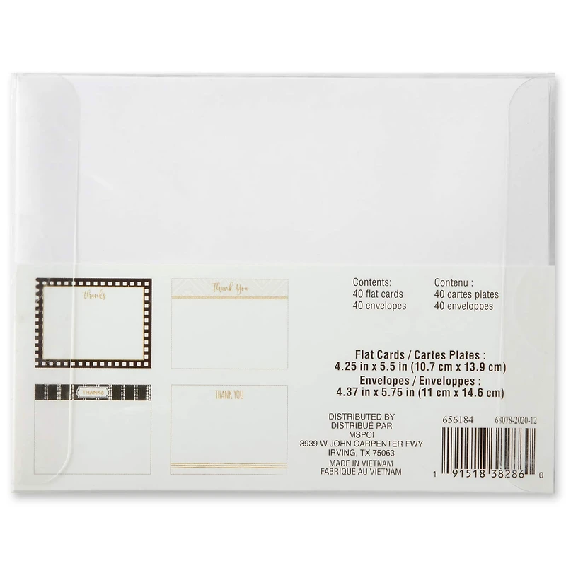 Thank You Flat Cards & Envelopes by Recollections™, 4.25" x 5.5"