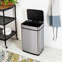 Honey Can Do 50L Stainless Steel Trash Can with Motion Sensor