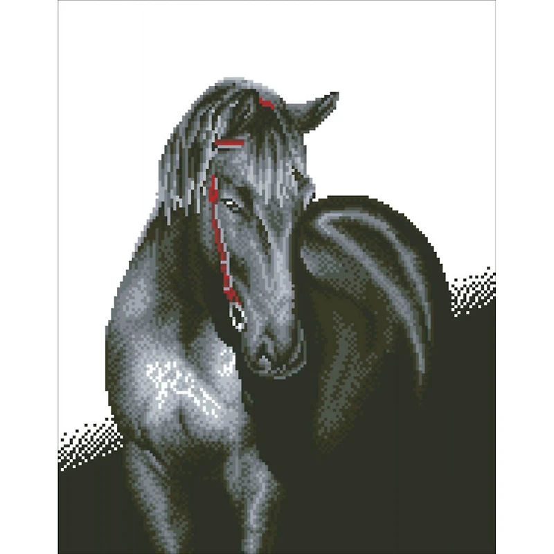 Diamond Dotz® Intermediate Midnight Stallion Diamond Painting Kit