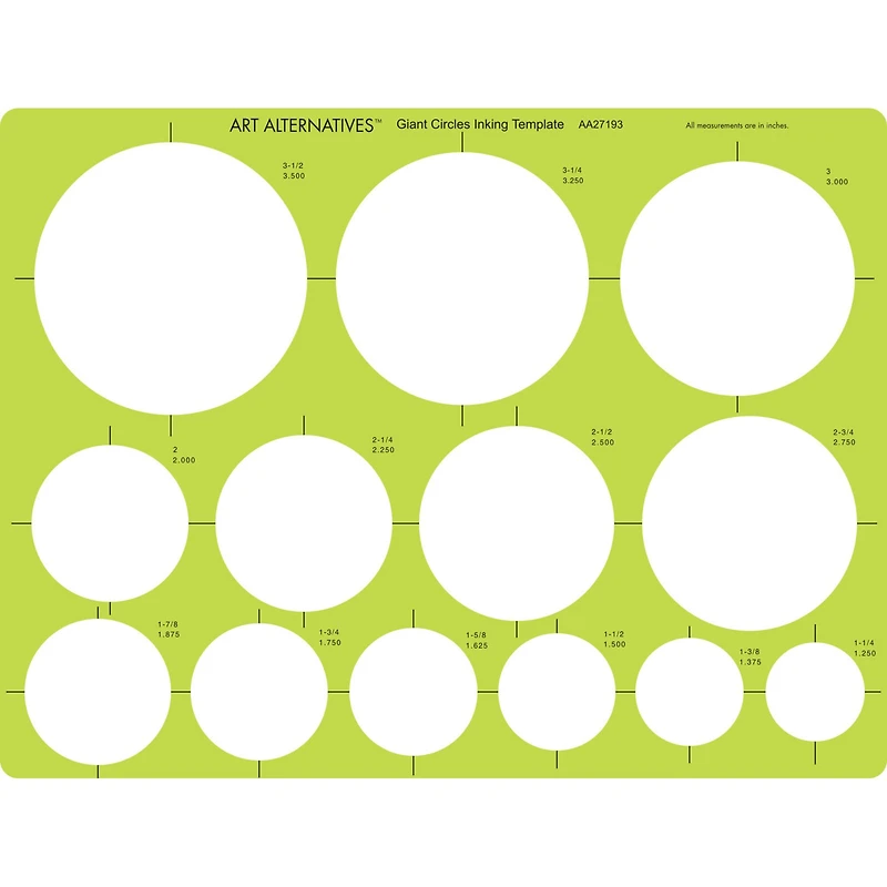 6 Pack: Art Alternatives Professional Giant Circles Template