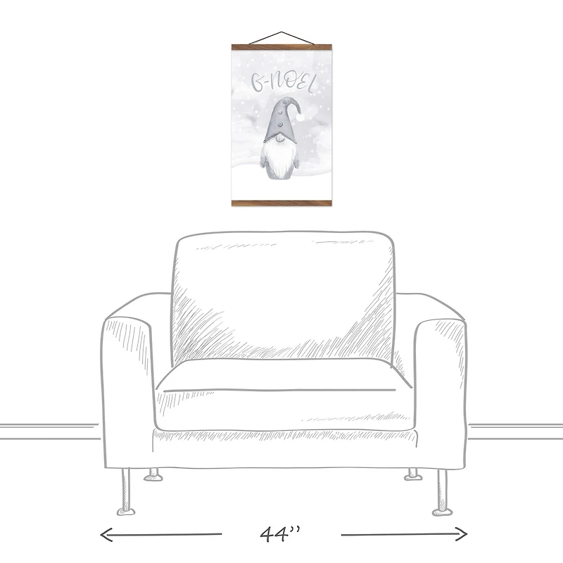 Gnoel Gnome 12x18 Teak Hanging Canvas