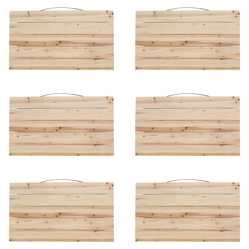 6 Pack: 26" Wood Pallet Rectangle Plaque by Make Market®