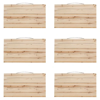 6 Pack: 26" Wood Pallet Rectangle Plaque by Make Market®