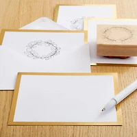 Gold Border Flat Cards & Envelopes by Recollections™, 4.25" x 5.5"
