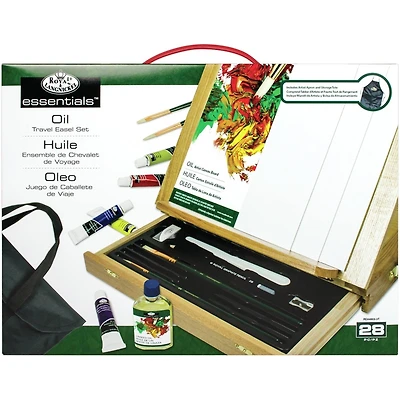Royal & Langnickel® Essentials™ 28 Piece Oil Paint Easel Travel Set