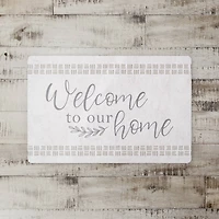 Welcome to Our Home Floor Mat