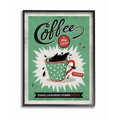 Stupell Industries Coffee Cure Wall Art in Black Frame