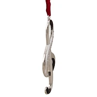 Silver Plated Clef Music Note Crystal Embellished Metal Ornament