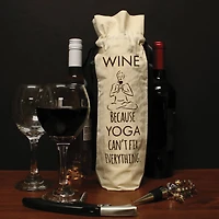 Personality Case™ Yoga Can't Fix Everything Canvas Wine Bag