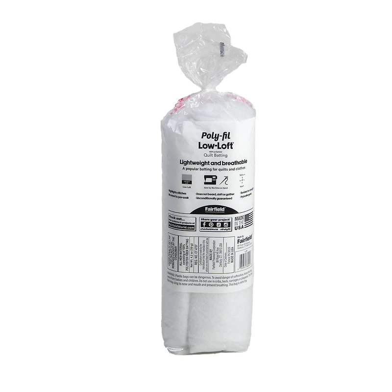 Poly-Fil Low Loft® 72" x 90" Twin Polyester Quilt Batting