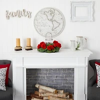 16" Artificial Geranium Candelabrum