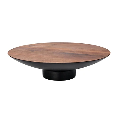 Hello Honey® 12" Round Acacia Wood Pedestal with Metal Base