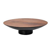 Hello Honey® 12" Round Acacia Wood Pedestal with Metal Base