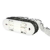 1.62" Black & White Organza Ruffled Trim by Celebrate It®