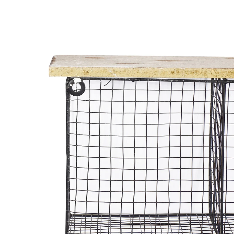 Black Iron Farmhouse Wall Hooks With Shelf