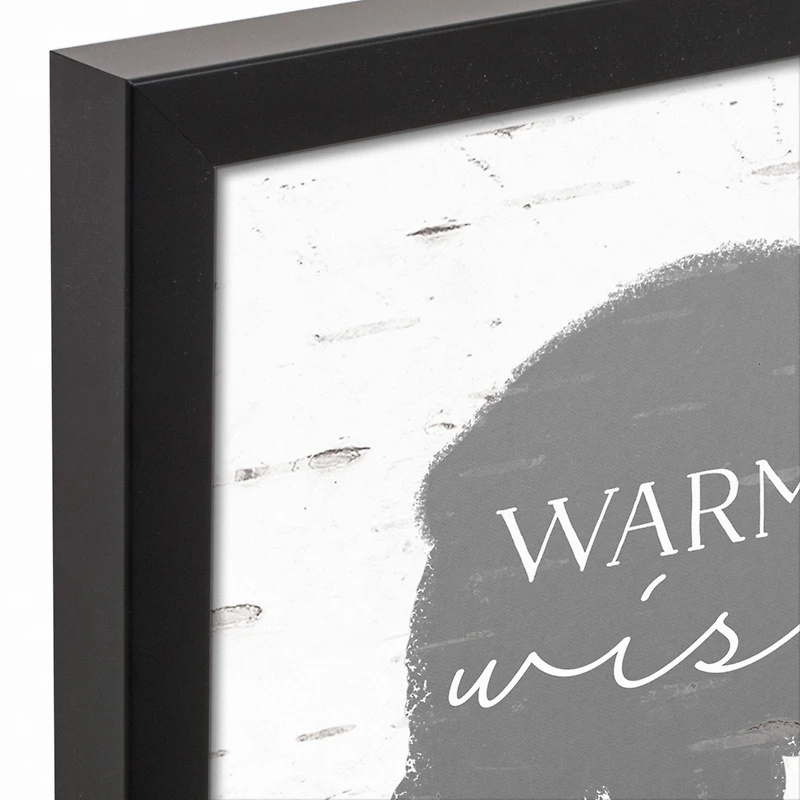 Warm Winter Wishes 11x14 Black Framed Canvas