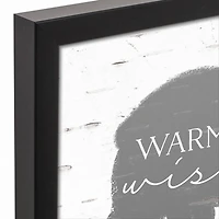 Warm Winter Wishes 11x14 Black Framed Canvas