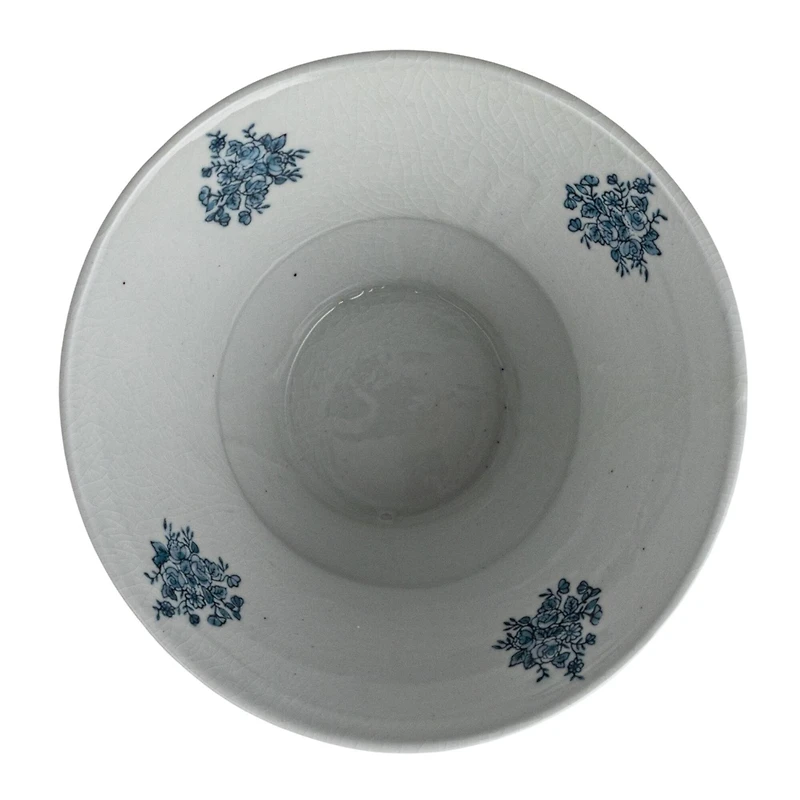 Hello Honey® 10" Blue & White Round Blossom Porcelain Bowl
