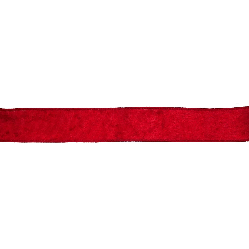 1.5" x 25ft. Red Velvet Wired Ribbon by Celebrate It®