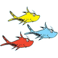 Eureka® Dr. Seuss™ One Fish, Two Fish Assorted Paper Cut Outs, 3 Packs of 36