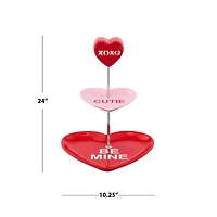 Miss Valentine Tiered Candy Heart Cupcake Plate