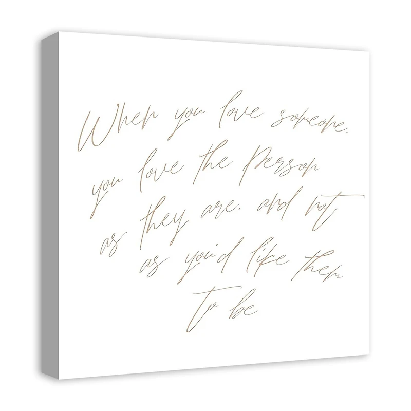 When You Love Someone 20" x 20" Canvas Wall Art
