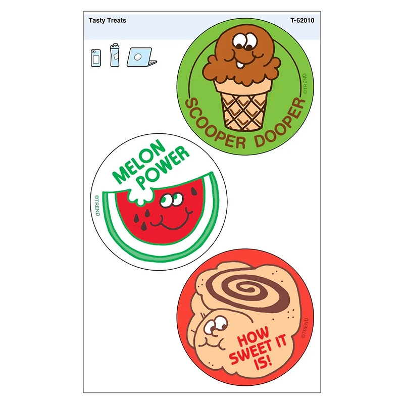 TREND Enterprises® Tasty Treats Vinyl Stickers, 6 Packs of 18