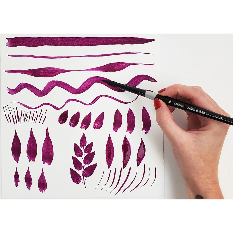 Silver Brush Limited Black Velvet® Large Round Brushes Set