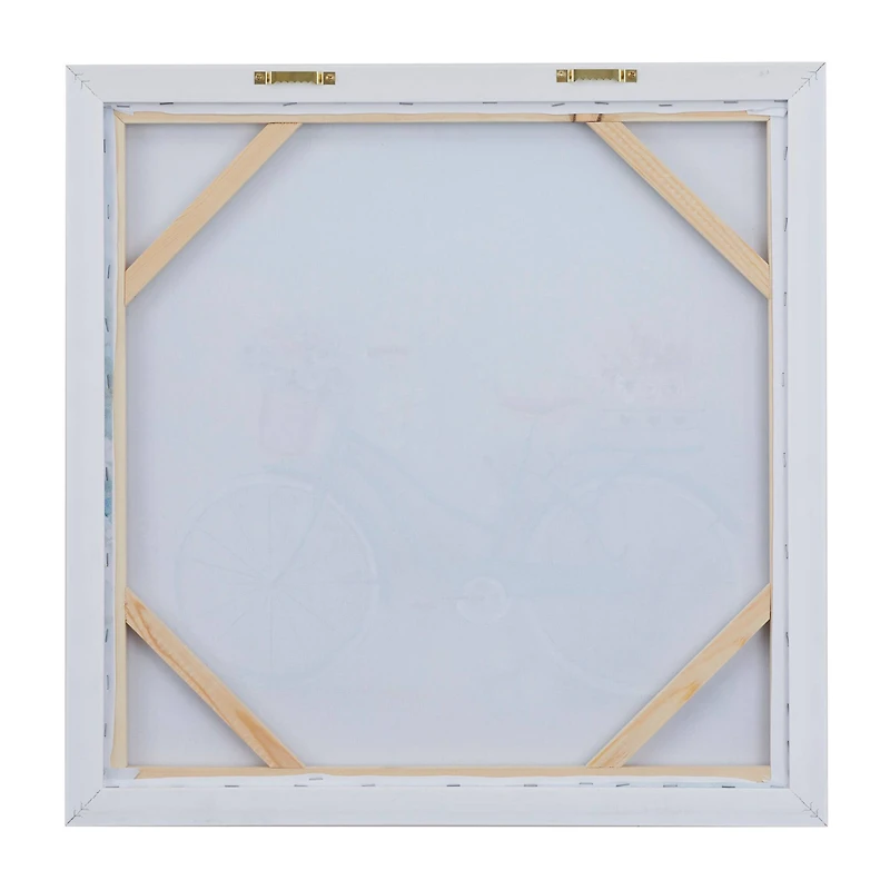 Blue Polystone French Country Framed Wall Art, 24" x 23"