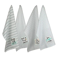 DII® Wedding Themed Embellished Dishtowels, 4ct.