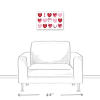 I Heart You 18" x 12" Canvas Wall Art