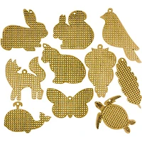 Wonderland Crafts 20 Piece Woodland Creatures Wooden Embroidery Blanks