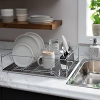Kitchen Details Twisted Chrome 3-Piece Dish Rack