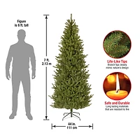 7 ft. Unlit Natural Fraser Fir Slim Artificial Christmas Tree