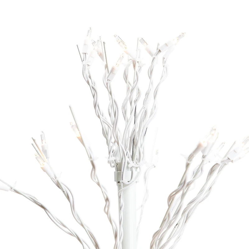 4ft. Pre-Lit White Cascade Twig Outdoor Artificial Christmas Tree