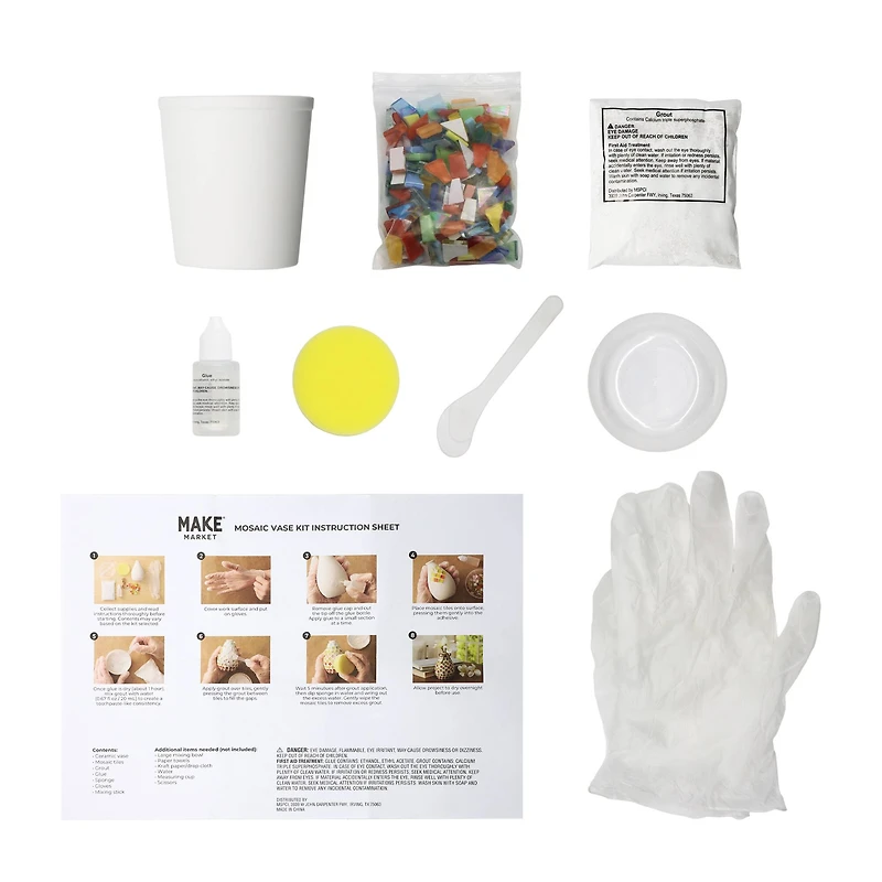 4" Rainbow Mosaic Vase Kit by Make Market®