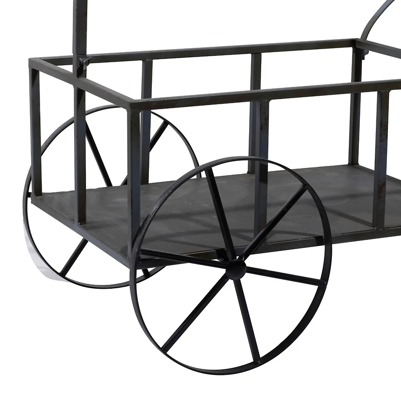 Black Metal Farmhouse Plantstand, 32" x 44"