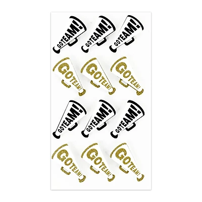 Black & Gold Go Team! Megaphone Dimensional Stickers by Recollections™