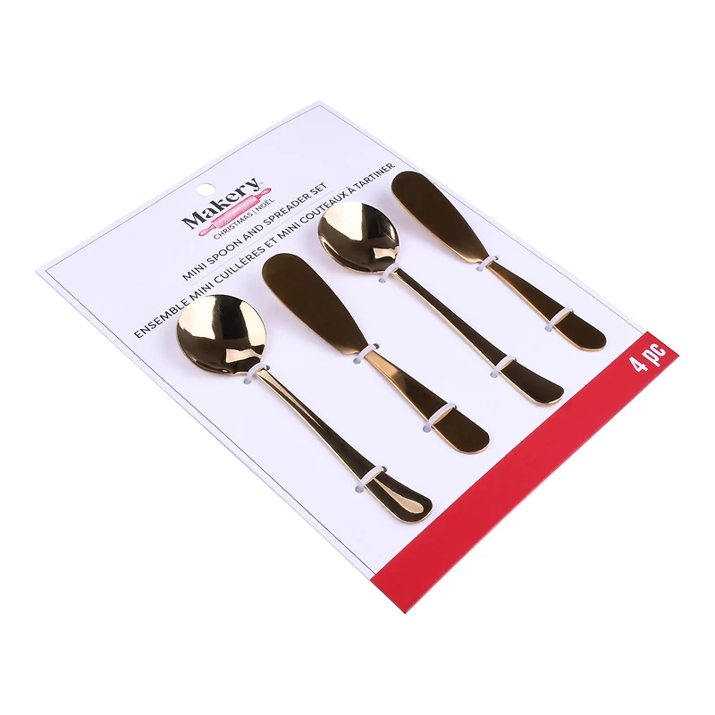Mini Gold Spoon & Spreader Set by Makery™