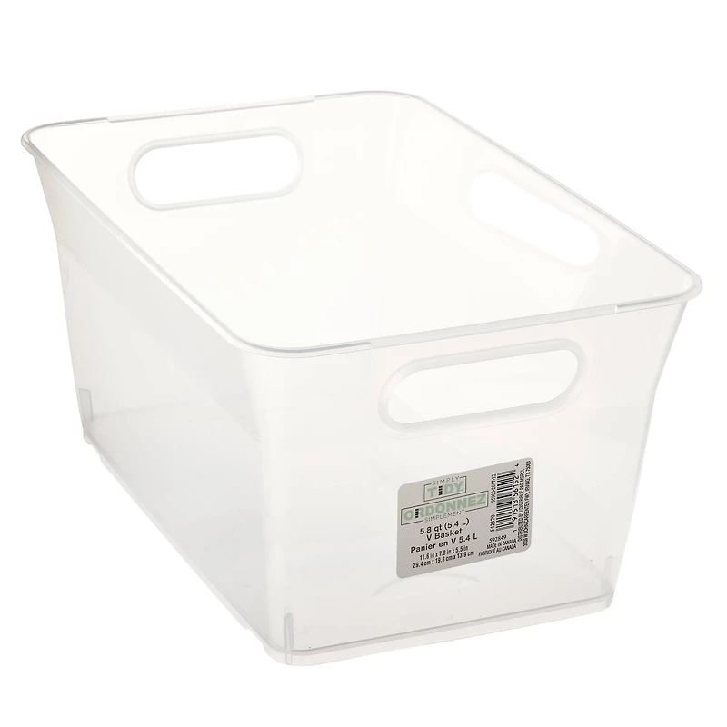 5.8qt. Clear V-Basket by Simply Tidy™