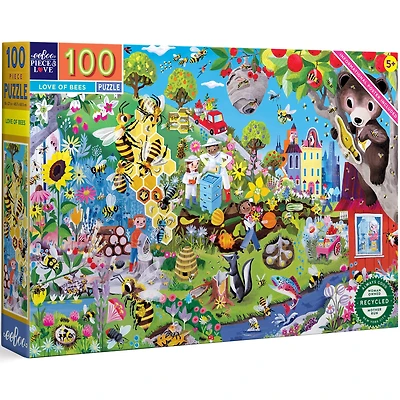 eeBoo Love of Bees 100 Piece Puzzle