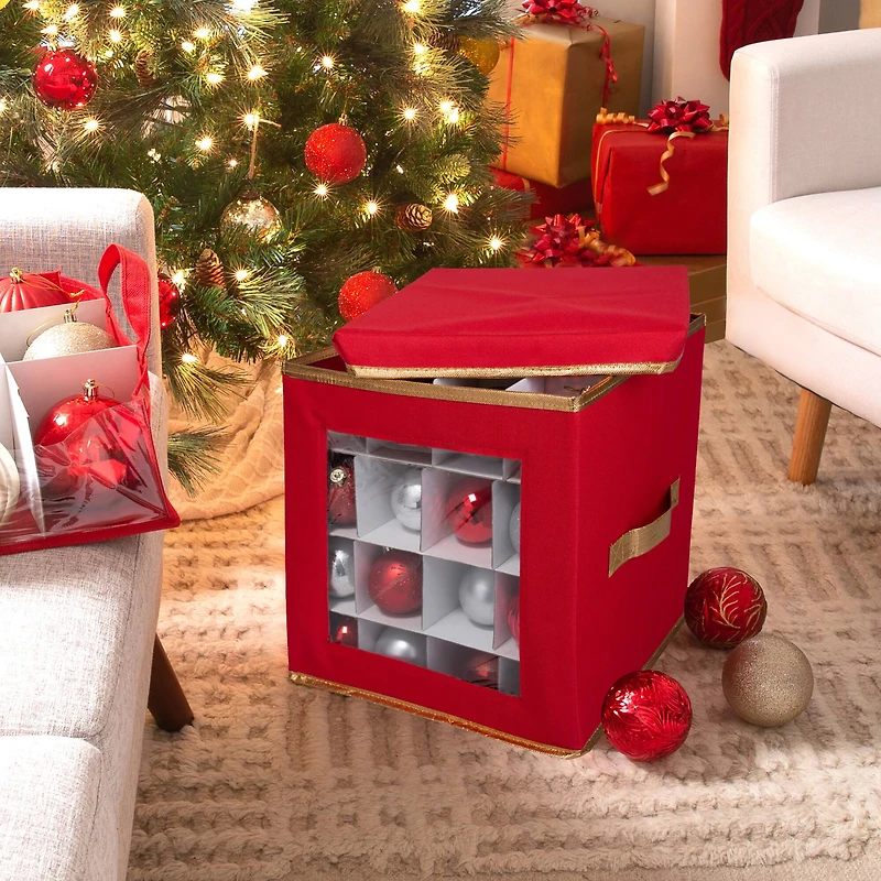 Simplify Small Ornament Storage Box with See-Through Window
