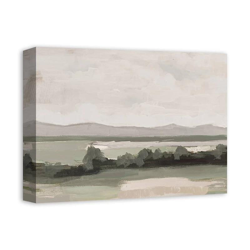 Soft Greige Landscape Canvas Wall Art